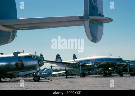 Lockheed Constellation Aircraft der Trans World Airlines (TWA) im Pima Air Museum in der Nähe des Luftwaffenstützpunkts Davis-Monthan, Tucson, Arizona, USA 1981 Stockfoto