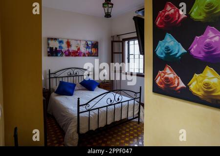 Hotelzimmer, Asilah, marokko, afrika Stockfoto