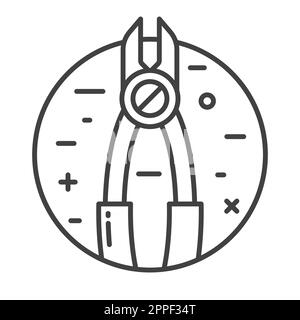 Symbol für chirurgische Zahnschneider oder Zahnschneider Stock Vektor
