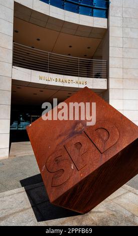 Detailfoto, Willy Brandt House, Wilhelmstraße, Kreuzberg, Berlin, Deutschland Stockfoto