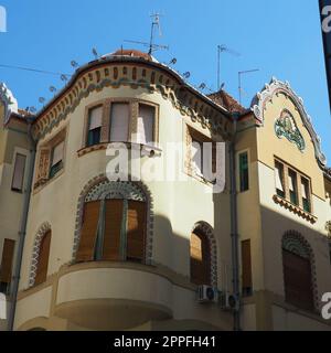 Subotica, Serbien, September 12. Subotica-Architektur, Fassaden historischer Gebäude und Wahrzeichen. Subotica szabadka im ungarischen Jugendstil, Vojvodina, das ehemalige Territorium von Österreich-Ungarn Stockfoto