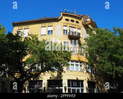 Subotica, Serbien, September 12. Subotica-Architektur, Fassaden historischer Gebäude und Wahrzeichen. Subotica szabadka im ungarischen Jugendstil, Vojvodina, das ehemalige Territorium von Österreich-Ungarn Stockfoto