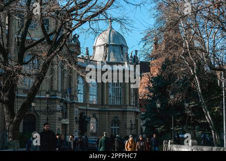 Budapest, Ungarn - 07. Januar 2019: Menschen auf der Burg Vajdahunyad Stockfoto