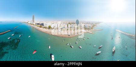 Luftpanorama von Limassol Stadtbild, Zypern Stockfoto