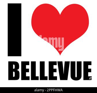 Ich liebe Stadtdesign auf Weiß Stockfoto