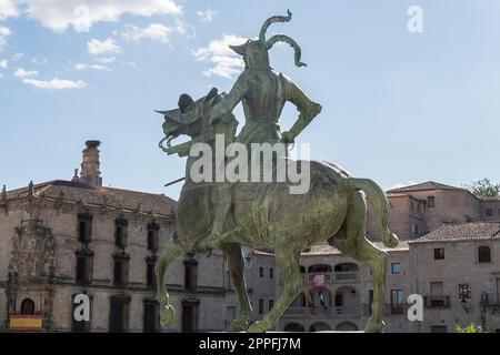 Statue von Francisco Pisarro auf dem Hauptplatz (Trujillo, Caceres, Spanien) Stockfoto