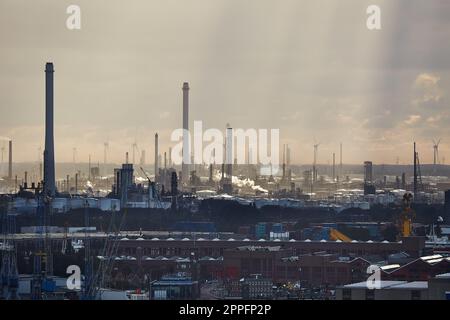 Dramatische industrielle Landschaft Stockfoto