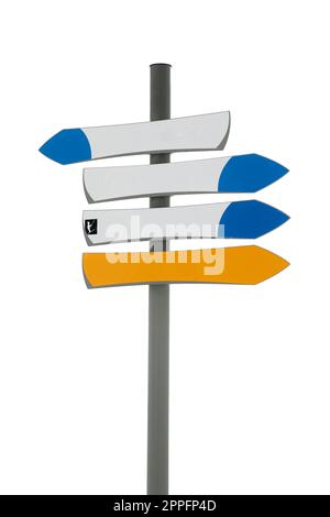 Richtungszeichen leere Tafeln Stockfoto