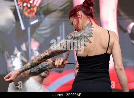 Die 15. Tattoofest-Konvention in Krakau. Polen Stockfoto