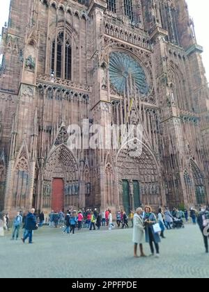 Kathedrale unserer Lieben Frau oder Kathedrale Notre-Dame de Strasbourg Stockfoto