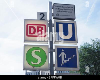 Deutsche Verkehrsschilder in Nürnberg Stockfoto