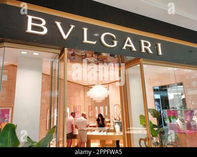 Bvlgari Store im Einkaufszentrum Aventura, Florida, USA Stockfoto