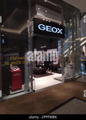 Geox Store in Prag, Tschechisch Stockfoto