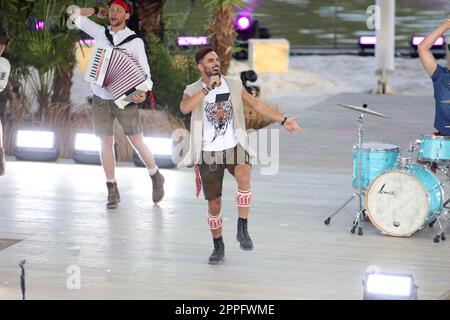 Mountain Crew,die grosse Schlagerstrandparty 2022 - Es geht wieder aus dem Amphitheater Gelsenkirchen,Gelsenkirchen,09.07.2022 Stockfoto