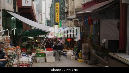 Central, Hongkong, 09. Februar 2021: Lyndhurst Terrace in Hong Kong Stockfoto