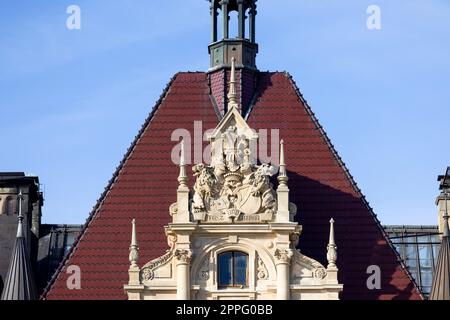 Moszna-Burg aus dem 17. Jahrhundert, historische Burg und Residenz, Moszna, Opole, Polen Stockfoto