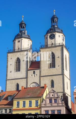 Stadtkirche, Pfarrkirche St. Marien in Lutherstadt Wittenberg, Sachsen-Anhalt, Deutschland Stockfoto