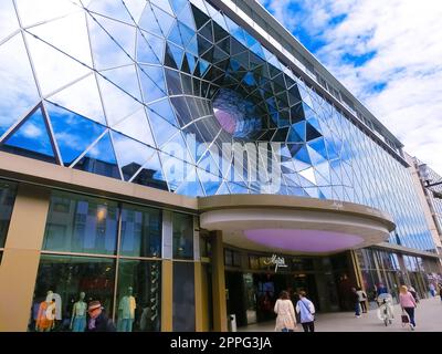 Außenansicht der Galeria MyZeil Mall in Frankfurt am Main Stockfoto