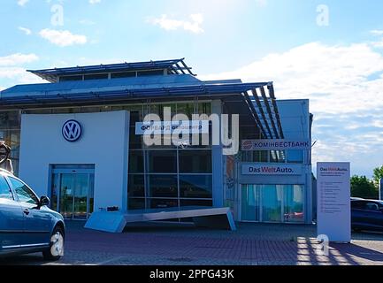 Volkswagen-Autohaus in Prag Stockfoto