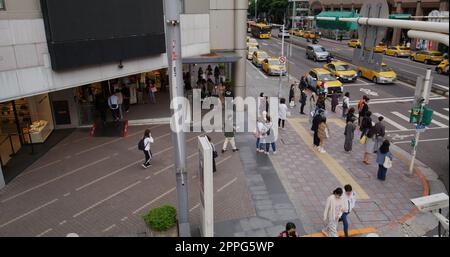 Taipeh, Taiwan 20. März 2022: Bezirk Zhongshan in Taipeh Stockfoto