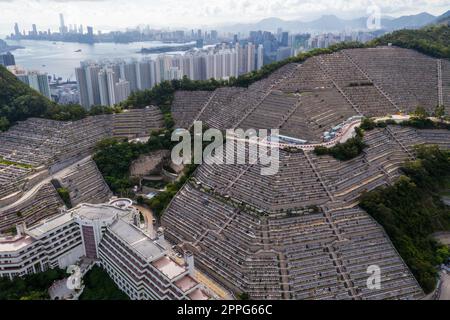 Junk Bay, Chinesischer Permanenter Friedhof Stockfoto