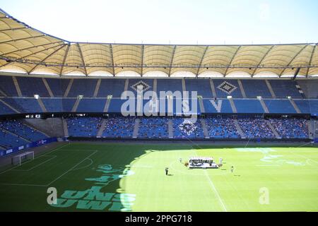 Bestattungsservice Uwe Seeler, Volkasparkstadion, 10.08.2022 Stockfoto