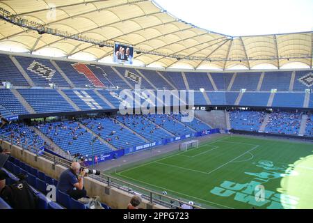 Bestattungsservice Uwe Seeler, Volkasparkstadion, 10.08.2022 Stockfoto