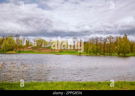 Schloss AlÅ«ksne. Schloss Marienburg Stockfoto