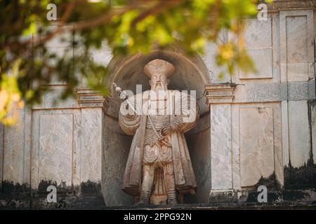 Der Alte Goa, Indien. Der alte Viceroyâ€™s Arch in Old Goa wurde 1597 zum Gedenken an Vasco Da Gama erbaut. Berühmtes Wahrzeichen Und Historisches Erbe. Details Der Nahaufnahme Stockfoto