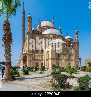 Die große Moschee von Muhammad Ali Pasha - Alabastermoschee - befindet sich in der Zitadelle von Kairo, Ägypten Stockfoto