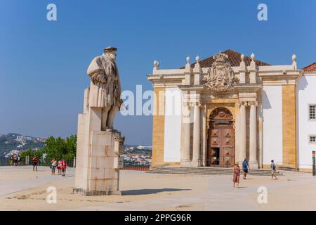 Patio das Escolas der Universität Coimbra Stockfoto