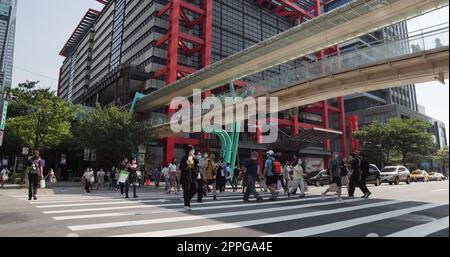 Taipei, Taiwan 23. Juli 2022: Bezirk Xinyi in Taipeh Stockfoto