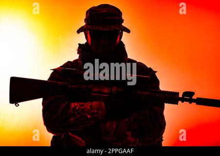 Soldat der Armee-Spezialeinheit Stockfoto