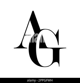 Monogramm Logo Vector Initial Letters AG Stock Vektor