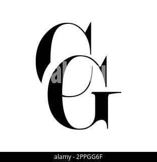 Monogramm Logo Vektor Anfangsbuchstaben CG Stock Vektor