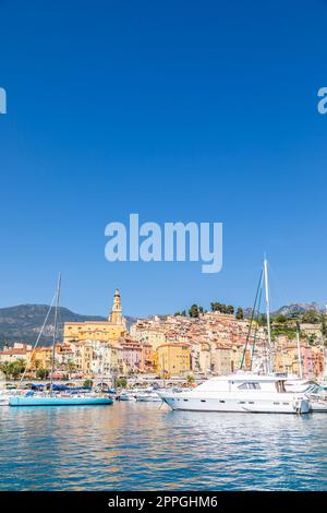 Menton an der französischen Riviera, genannt Coast Azur, liegt im Süden Frankreichs Stockfoto