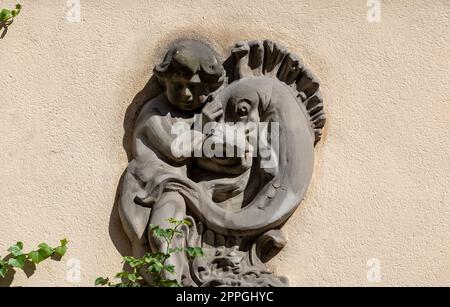 Architektur Detail in Piwna Straße in der Altstadt von Danzig. Polen Stockfoto