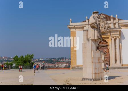 Patio das Escolas der Universität Coimbra Stockfoto