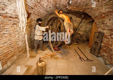 Die Folterkammer von Hunedoara in Rumänien Stockfoto