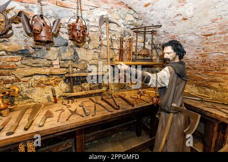 Die Folterkammer von Hunedoara in Rumänien Stockfoto