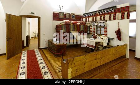 Im Inneren des Museums der Burg von Fagaras in Rumänien Stockfoto