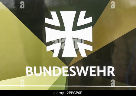 Logo der BUNDESWEHR mit Eisenkreuz Stockfoto