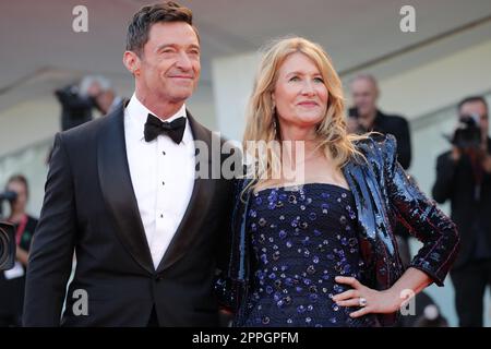 Hugh Jackman und Laura Dern mit dem Film der Sohn beim Venice Film Festival auf dem Roten Teppich SEPTEMBER 7. 2022 Weltpremiere Stockfoto