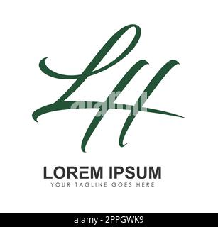 Anfangsbuchstaben für Monogramm-Logo LH Stock Vektor