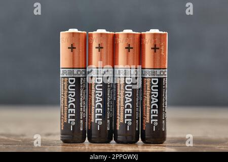 Duracell Batterien Stockfoto