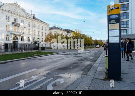 Bushaltestelle in Kopenhagen, Dänemark Stockfoto