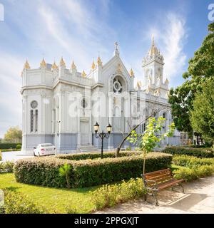Bulgarischer St. Stephen Church oder Sveti Stefan Kilisesi, eine bulgarisch-orthodoxe Kirche im Balat-Viertel, Istanbul, Türkei Stockfoto