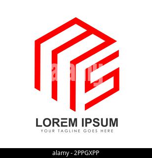 Symbol „MS Monogram Initial Logo Vector“ Stock Vektor