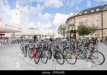 Fahrradpark in Copnhagen, Dänemark Stockfoto