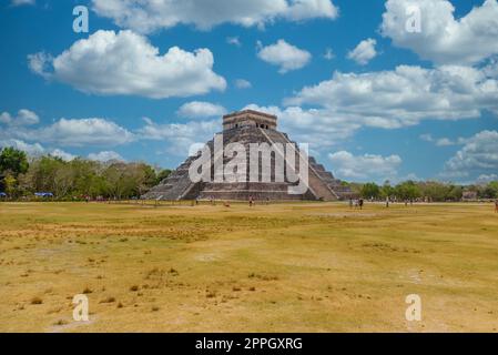 Tempelpyramide von Kukulcan El Castillo, Chichen Itza, Yucatan, Mexiko, Maya-Zivilisation Stockfoto